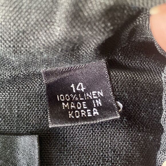 Ellen Tracy Company Women’s Black Linen Jacket Blazer Size 14 - Picture 9 of 16